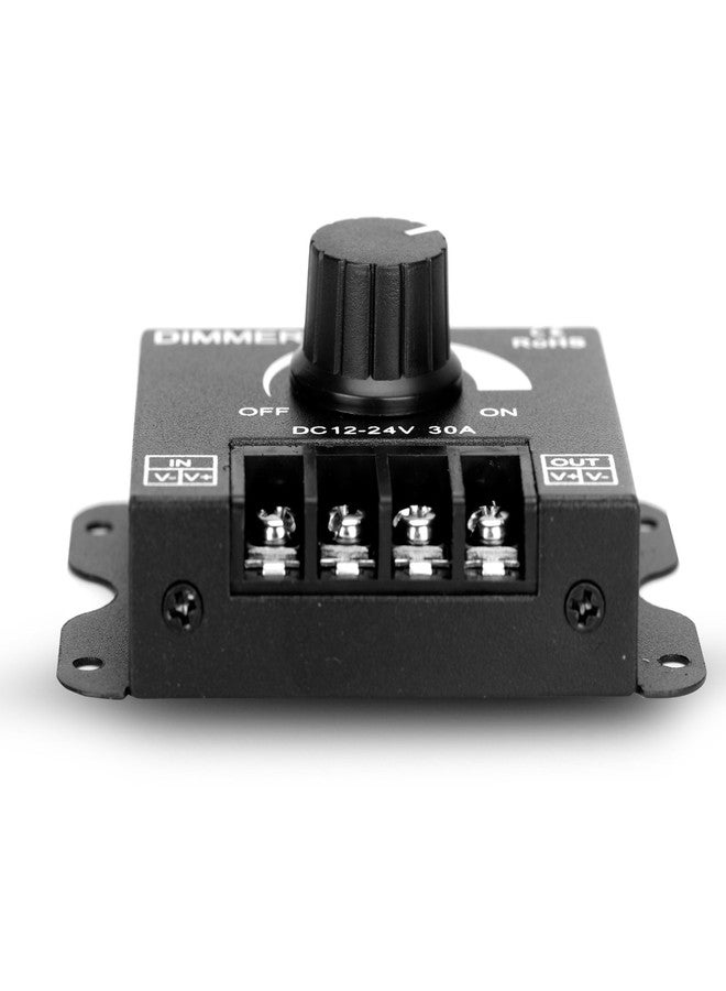 12vmonster LED Dimmer DC 12V-24V Lighting Dimming Controller 30A 12 Volt 24 Volt Light Dim Switch. Easy Solution for LEDs Strips Tubes Bars. Eliminate Messy Wiring Work, Save Hassle of Crimping and Connecting - Image 5