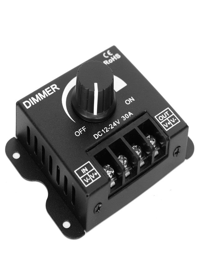 12vmonster LED Dimmer DC 12V-24V Lighting Dimming Controller 30A 12 Volt 24 Volt Light Dim Switch. Easy Solution for LEDs Strips Tubes Bars. Eliminate Messy Wiring Work, Save Hassle of Crimping and Connecting - Image 4