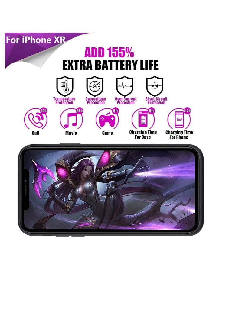 Generic - Battery Case Compatible iPhone XR,3200mAh Rechargeable Extended Battery Charging Case, External Battery Charger Case, Backup Power Bank Case, Support Wired Headphones (6.1 inch) - Image 1
