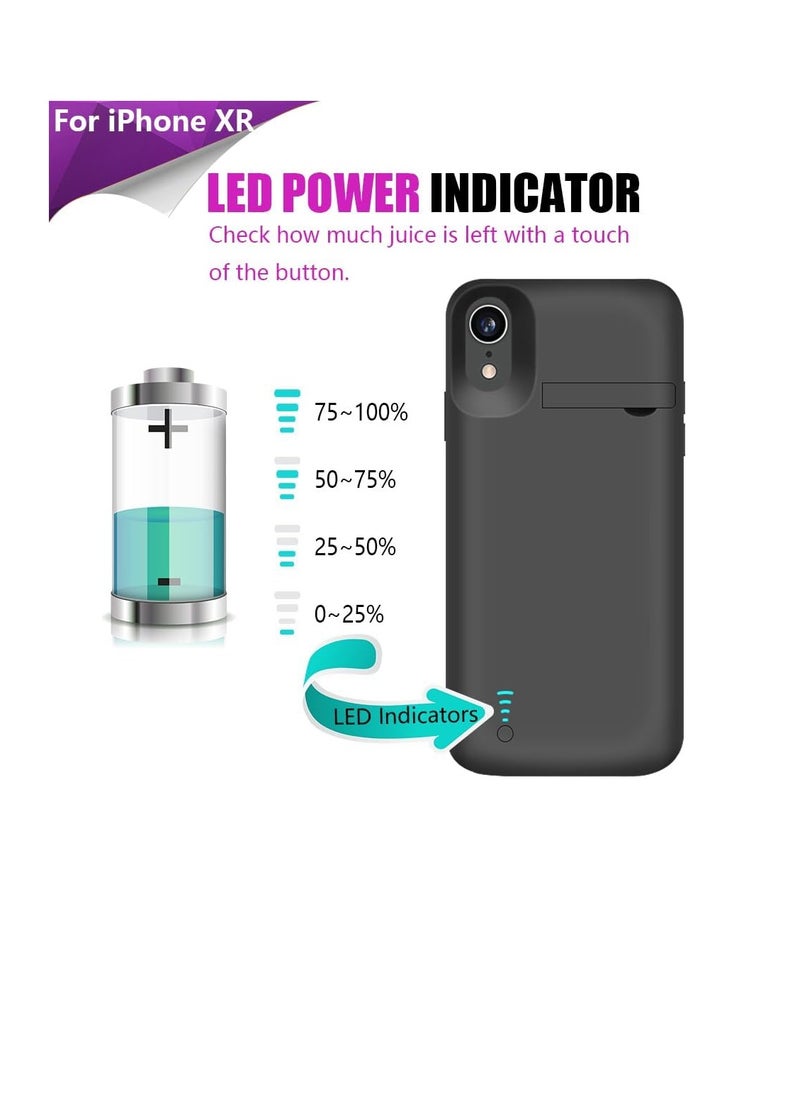Generic - Battery Case Compatible iPhone XR,3200mAh Rechargeable Extended Battery Charging Case, External Battery Charger Case, Backup Power Bank Case, Support Wired Headphones (6.1 inch) - Image 1