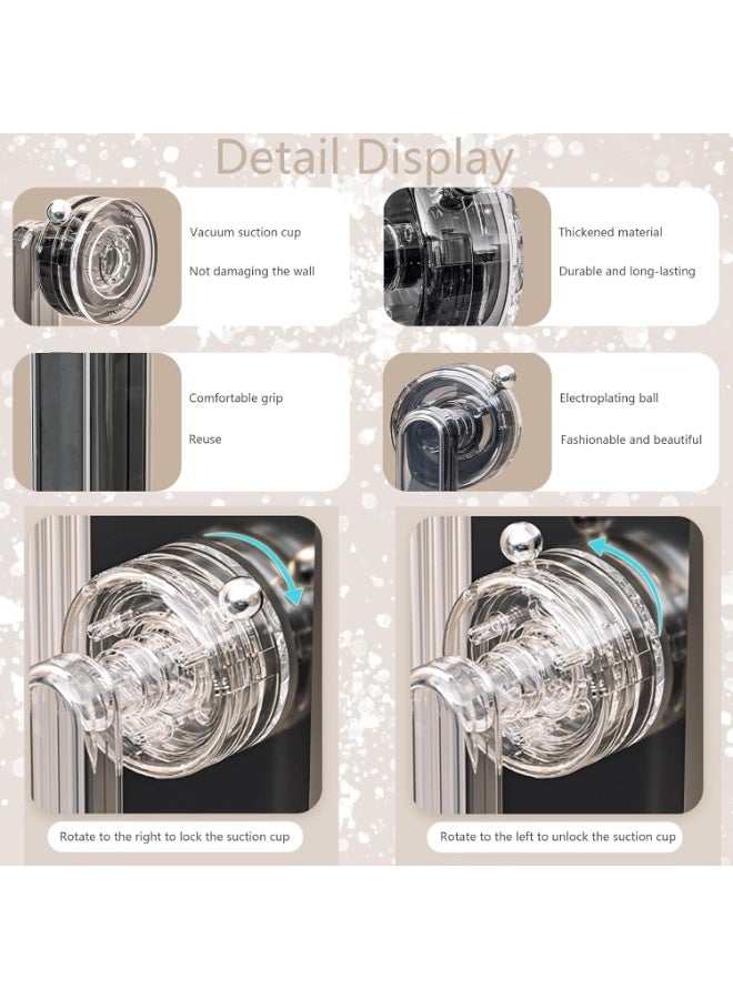 SYOSI Heavy-Duty Suction Cup Handle, Furniture Auxiliary Handle, No-Drill Detachable Grip for Glass Doors, Windows, Cabinets & Furniture, Extra Large 18cm Diameter, 110lb Weight Capacity (Clear) - Image 4