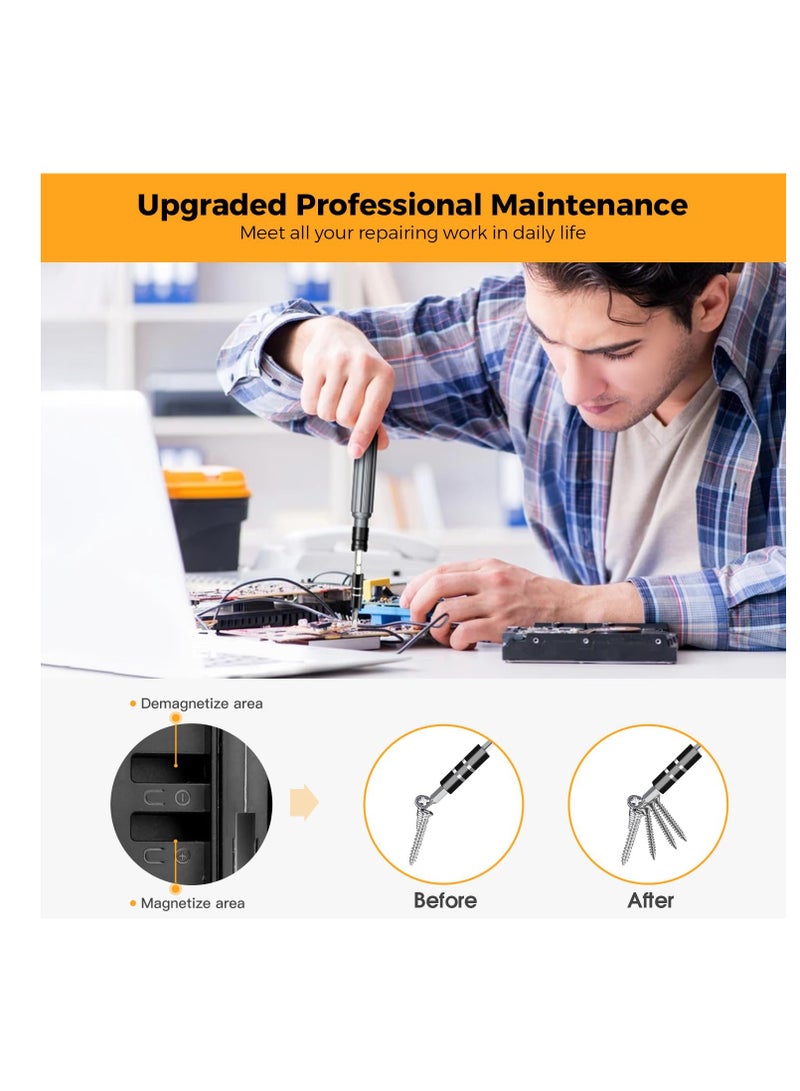 150-Piece Multi-Bits Precision Screwdriver Set - Magnetic Repair Tool Kit for Electronics - Ideal for MacBook, PC, Laptop, Game Consoles (Black) - Image 5