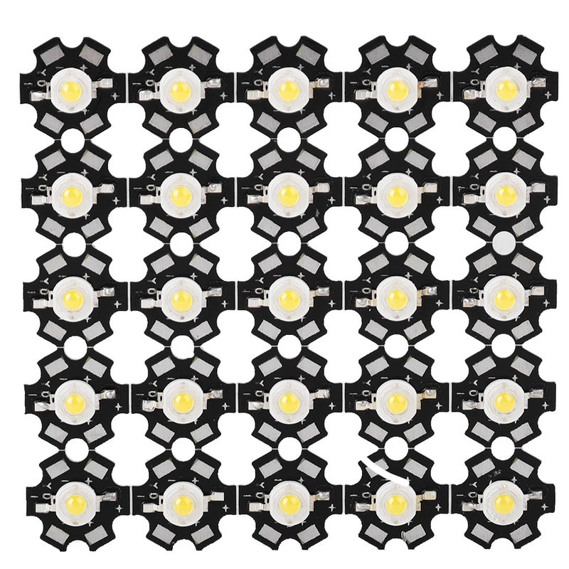 25PCS High Bright Integrated Chip Light Source LED Bead Spotlight Bulb White 6000-6500K - Image 1