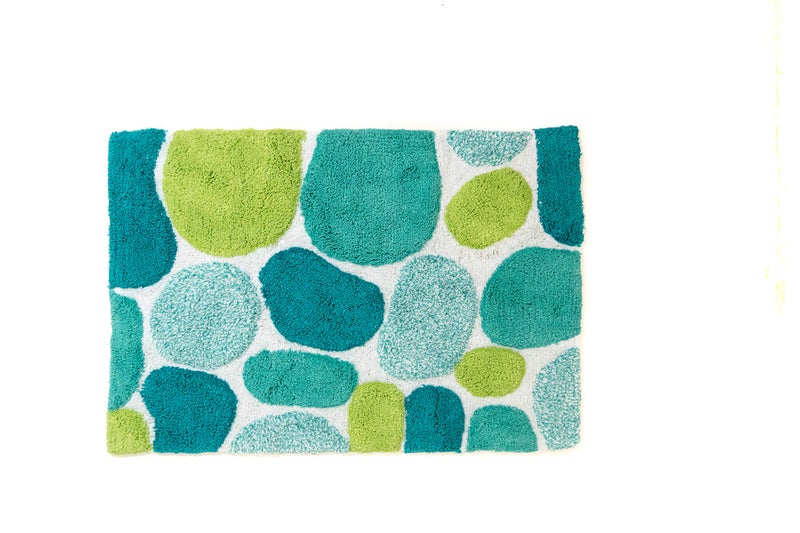 Chesapeake Chesapeake Pebbles Brights Pool Blue Bath Runner 29401 24 x 36 