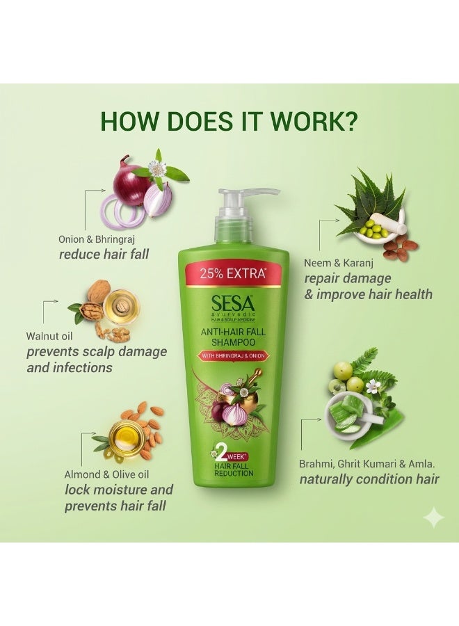 Sesa Ayurvedic Anti Hairfall Shampoo with Bhringraj and Onion 500 ml - Image 2