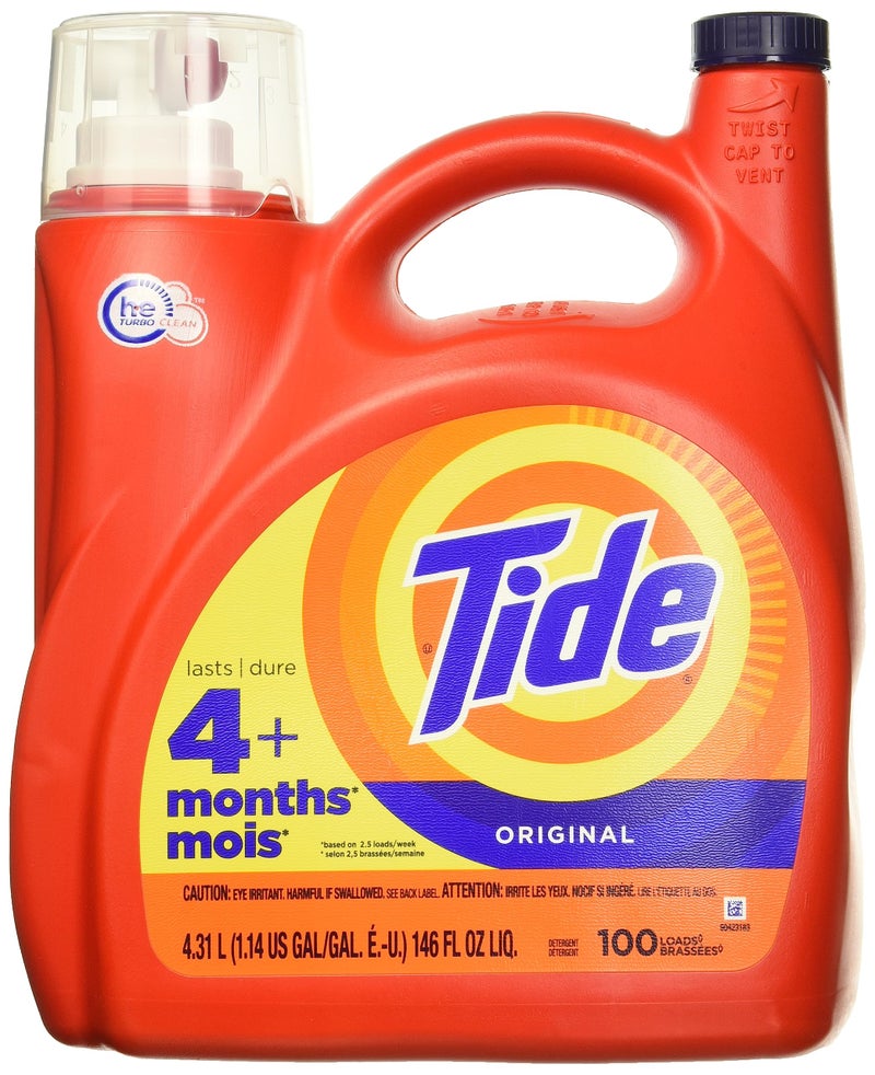 Tide He Laundry Detergent, Original Scent, 100 Loads, 146 Oz Pump Bottle - Image 1