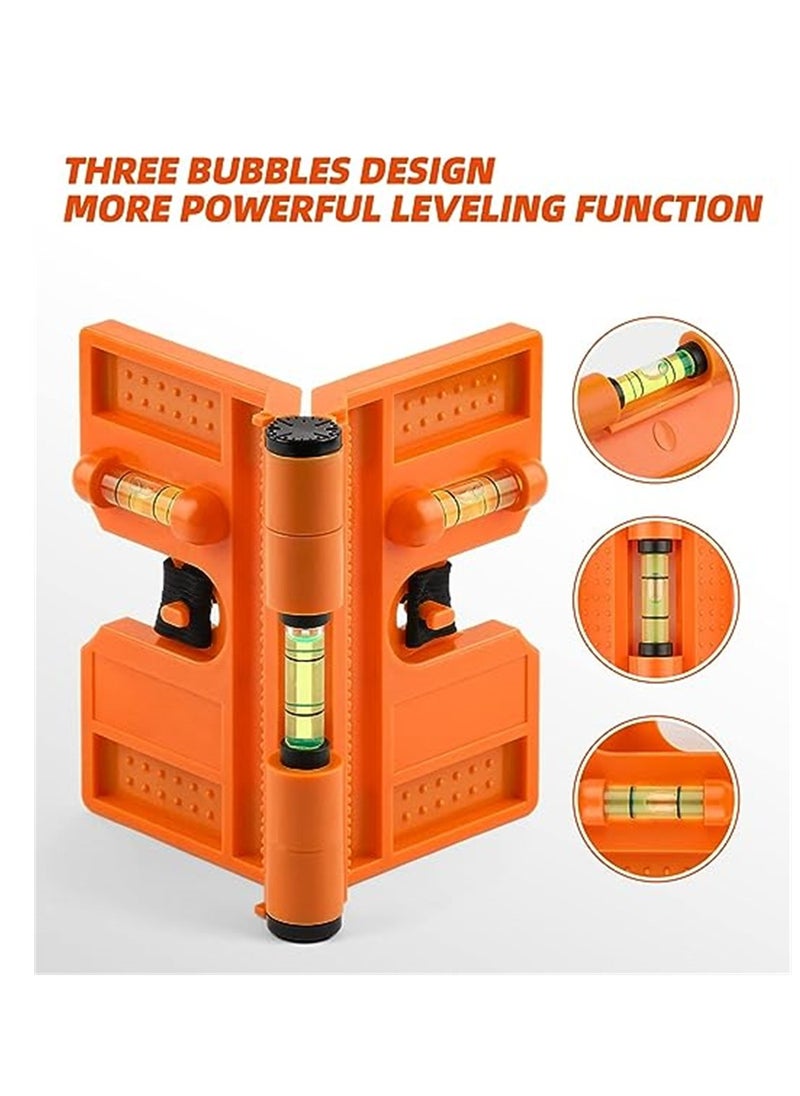 Magnetic Post Level, Folding Magnetic Post Level with Elastic Loop, Foldable Spirit Level Square for Hands-free Work, 1 Pcs