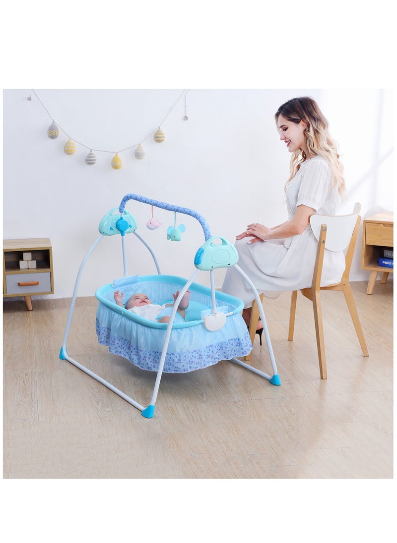 Arabest Electric Portable Baby Swing, Swings for Infants to Toddler with Intelligent Music Vibration Box, 0-12 Months, Folds Easy Travel  - Image 3