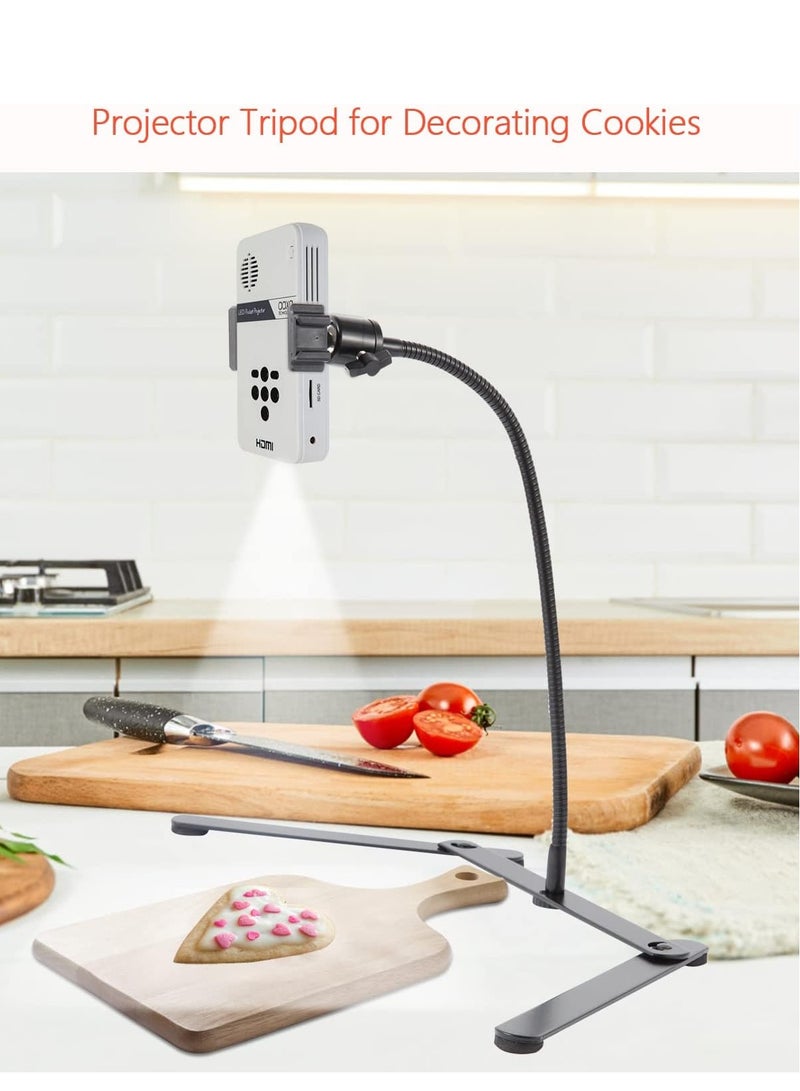 Ajustable Phone Tripod Cellphone Holder Overhead Phone Mount Table Top Teaching Online Stand for Live Streaming and Online Video and Food Crafting Demo Drawing Sketching Recording Cook Recording  - Image 2