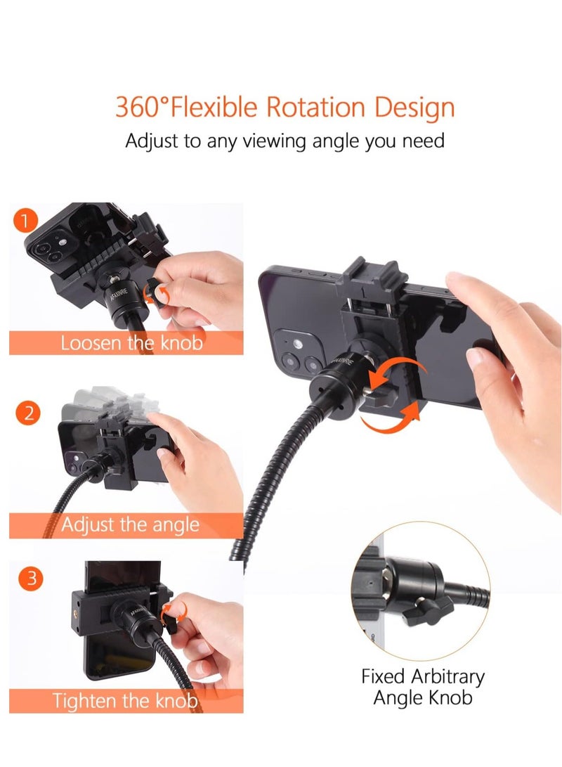 Ajustable Phone Tripod Cellphone Holder Overhead Phone Mount Table Top Teaching Online Stand for Live Streaming and Online Video and Food Crafting Demo Drawing Sketching Recording Cook Recording  - Image 5
