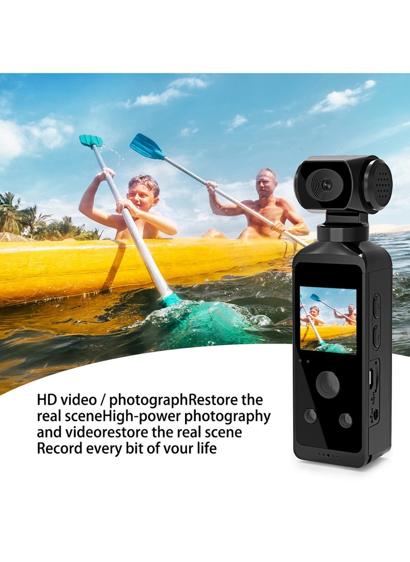 Generic - Arabic 4K Ultra HD Pocket Action Camera 270° Rotatable Vlog Wifi Mini Sports Cam Waterproof Case Helmet Travel Bicycle Driver Recorder (32GB) - Image 1
