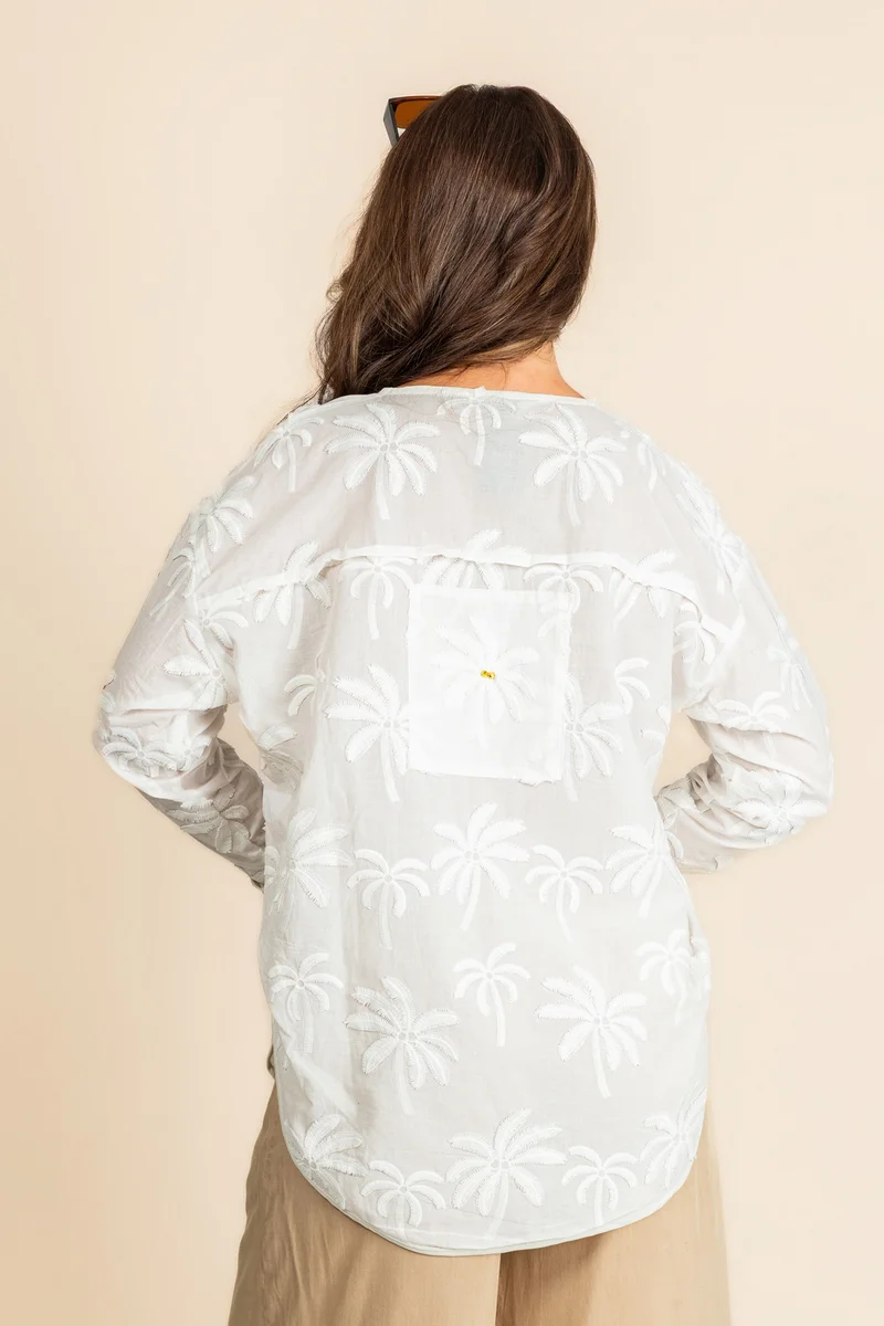 COCO By Cotton Collection  Olga Top - Palm for Women | Best Price UAE