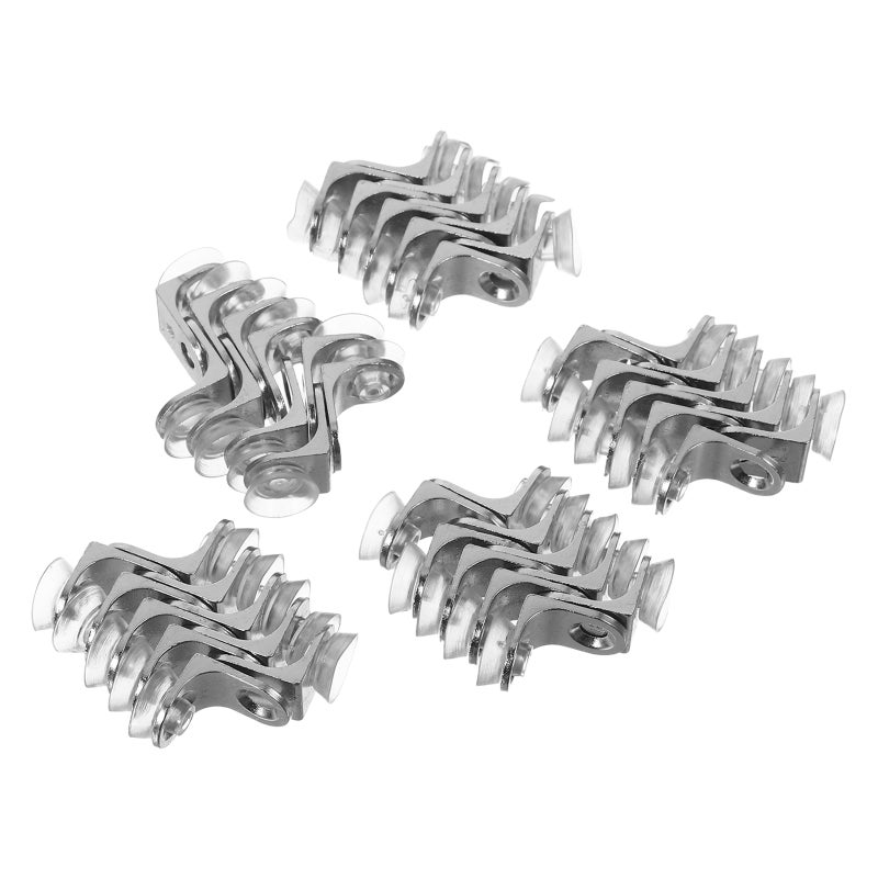 50pcs Glass Shelf Bracket Pegs: Cup Cabinet Shelf Brackets With Screws For Kitchen Bookcase Closet - Cupboard Fixing Holder - Image 2