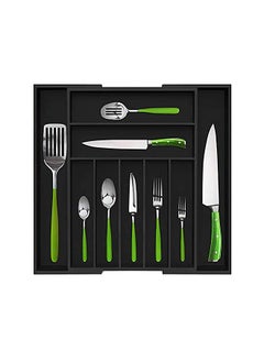 U-HOOME Kitchen Drawer Organizer For Utensil Holder Expandable Silverware Organizer And Cutlery Traydrawer Dividers For Flatware And Kitchen Utensils (9 Slotsblack)  - Image 2