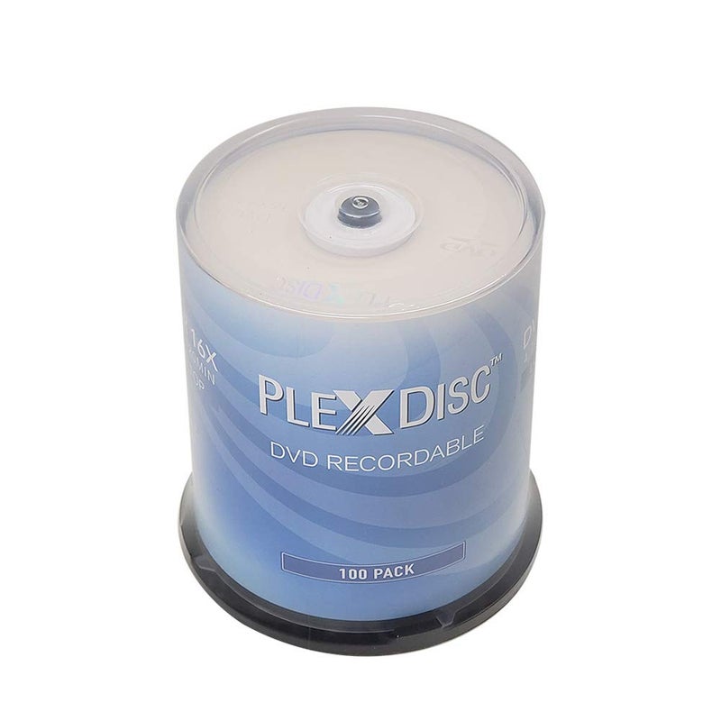 PlexDisc DVDR 47GB 16x Branded Recordable Media Disc 100pk Cake Box FFP 63C815BX