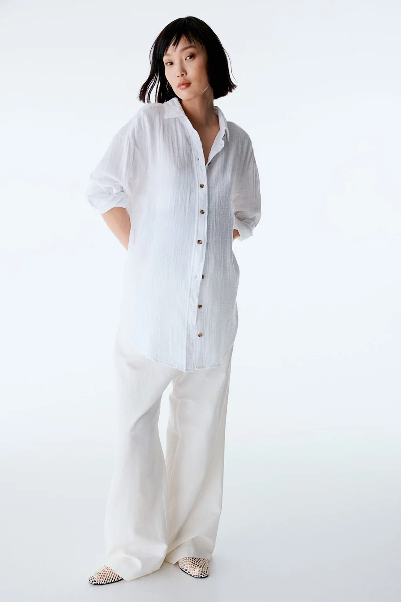 H&M MAMA Before & After Muslin shirt