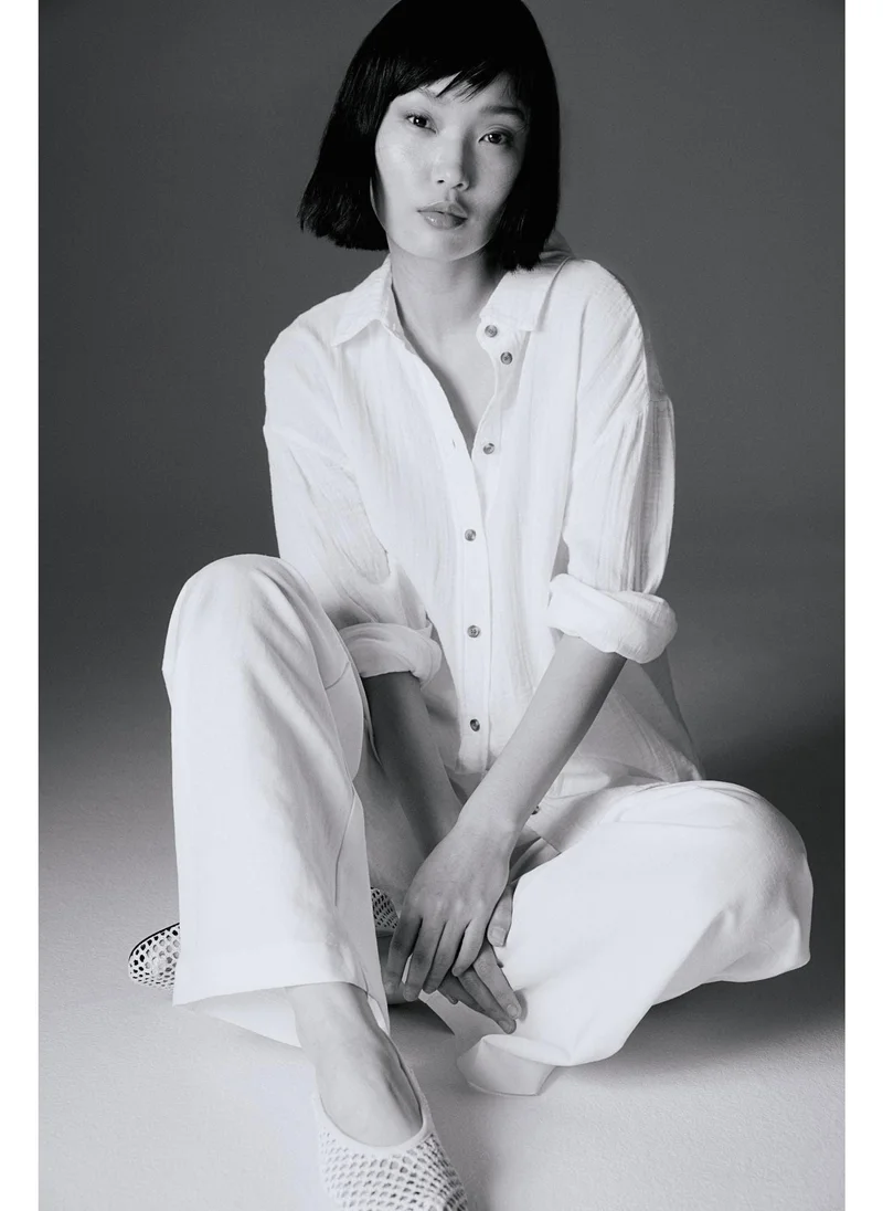 H&M MAMA Before & After Muslin shirt