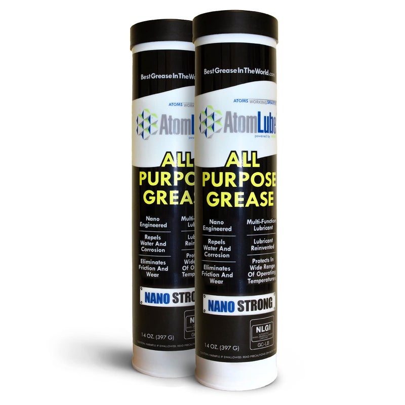 AtomLube All Purpose Grease 2Pack 14 Oz Tubes Multi Function Lubricant Automotive Grease and Marine Grease for Boat Accessories Trucking and Wheel Bearing