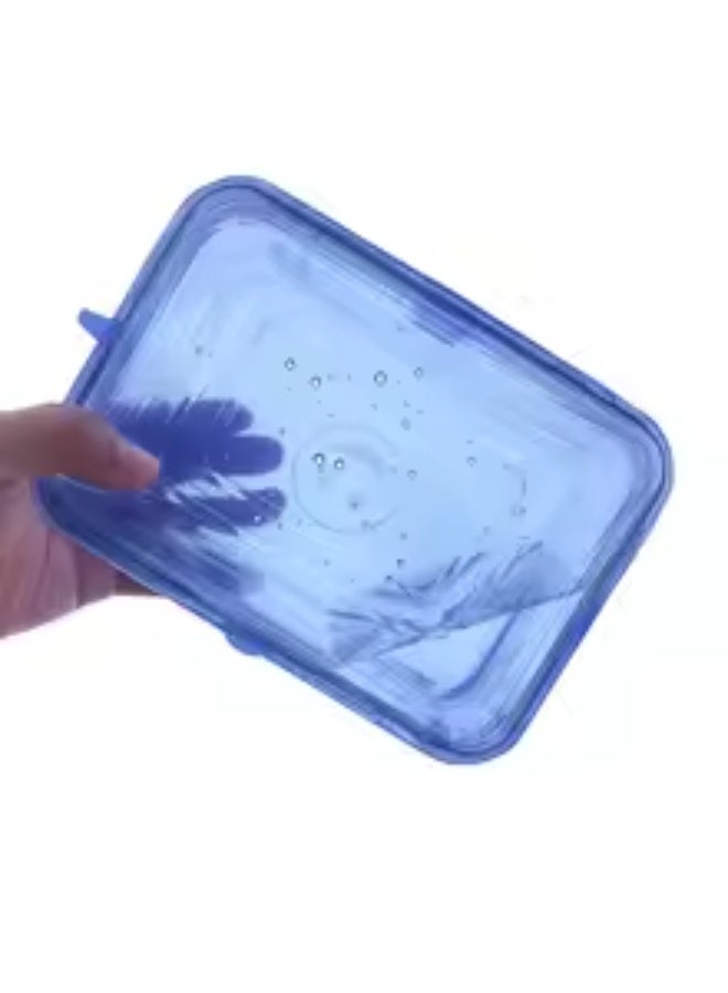 6PCS Square Silicone Stretch Lid Kitchen Tool Accessories Reusable Food Packaging Sealed Lid Keeps Fresh Elastic Bowl Lid - Image 3