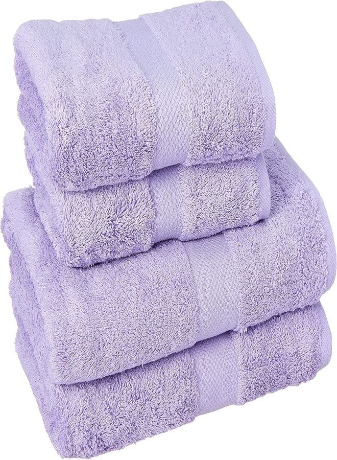 Towel Set 4 Pieces 50×100 &  70×140lavender