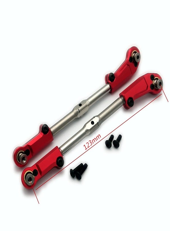 EPTNNASO وصلة توجيه قابلة للتعديل من الفولاذ المقاوم للصدأ مع أطراف من الألومنيوم باللون الأحمر لسيارات Arrma 1/8 Kraton Outcast Notorious Talion 1/7 Fireteam AR340071 AR330230 - Image 3