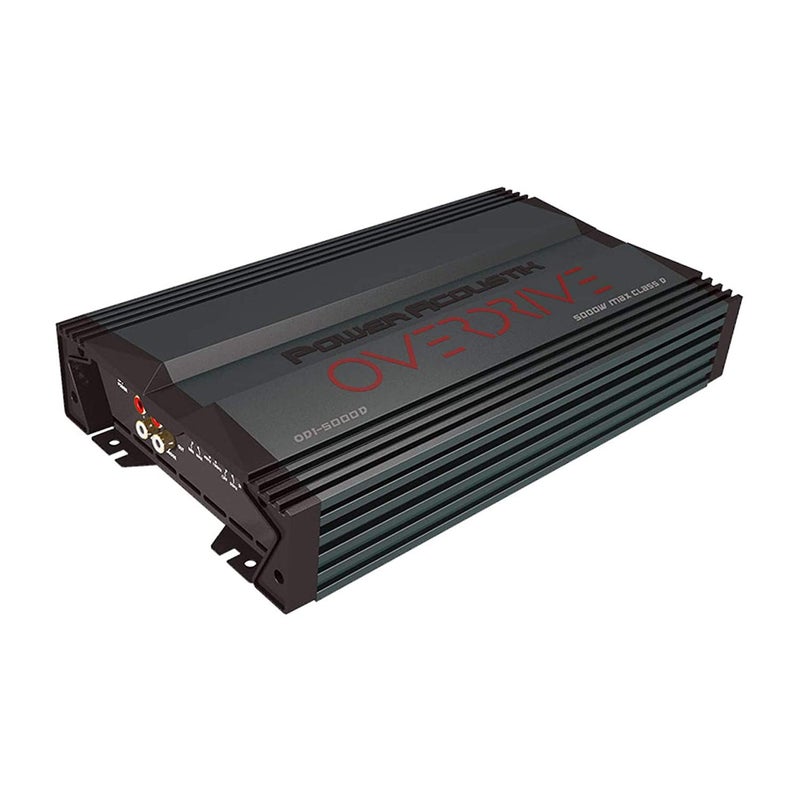 Power Acoustik OD1-5000D Car Amplifier - Overdrive Series 5000 Watts Max, 1 Ohm Stable Monoblock Amplifier, Car Stereo Mosfet Power Supply Class D Car Audio Subwoofer Amp, 0g Block - Image 1