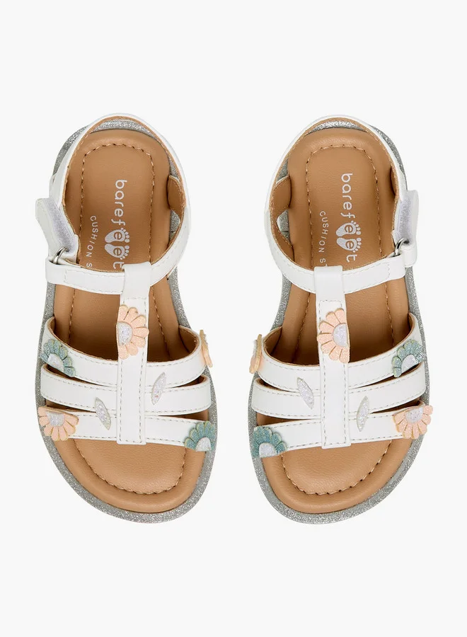 Barefeet Girls Hook and Loop Strap Sandals