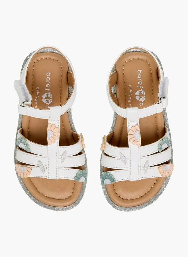 Barefeet Girls Hook and Loop Strap Sandals