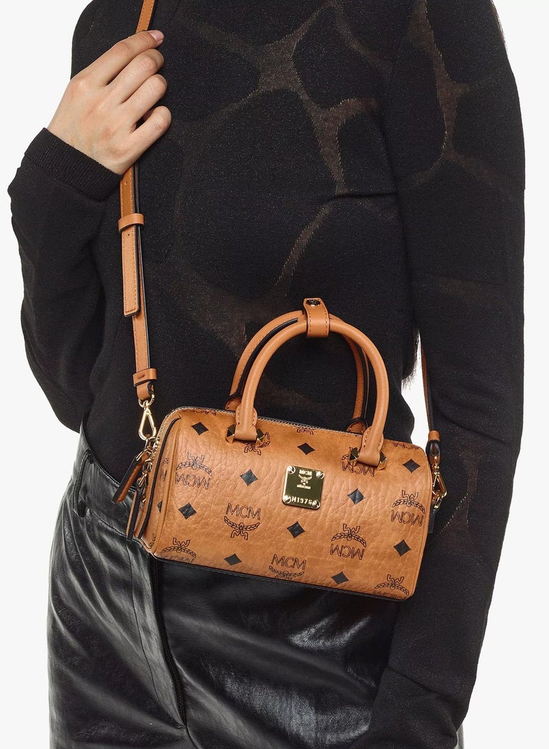 MCM Aren Boston Bag in Visetos Original - Image 2