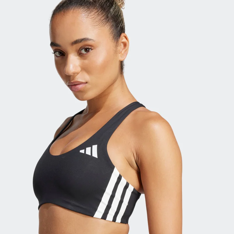 Adidas powerreact train medium support 3-stripes women bra