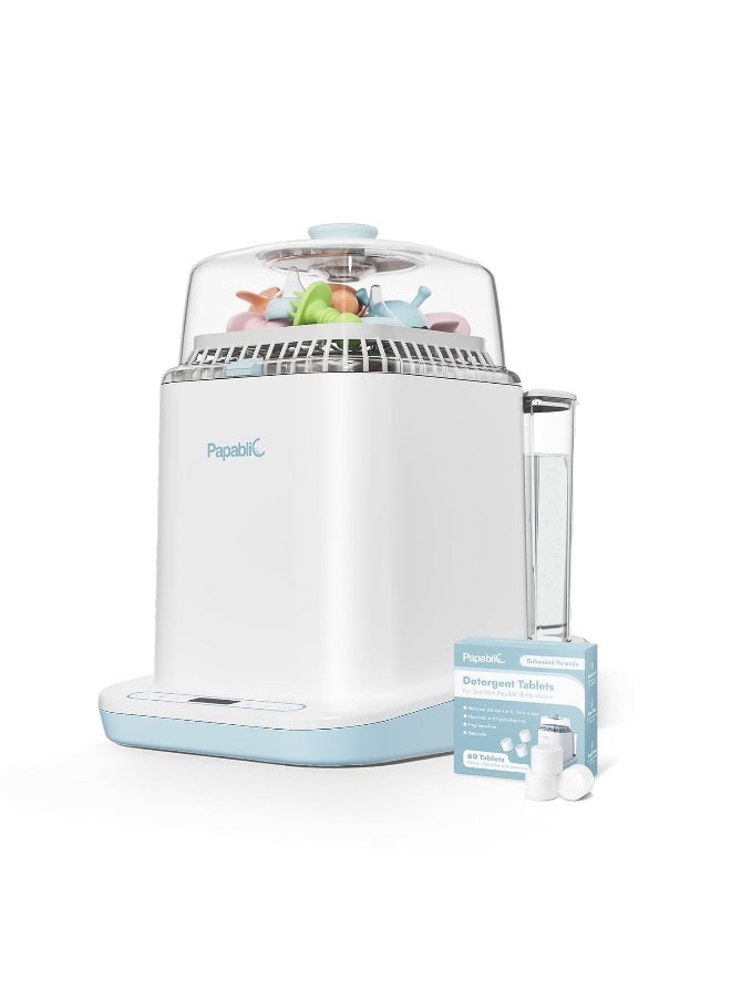 Papablic Bottle Washer Pro, Baby Bottle Washer & Sterilizer & Dryer, 4-in-1 Bottle Washer Sanitizer for Bottles, Pump Parts, & Baby Essentials - Quick & Clean with 60 Detergent Tablets - Image 1