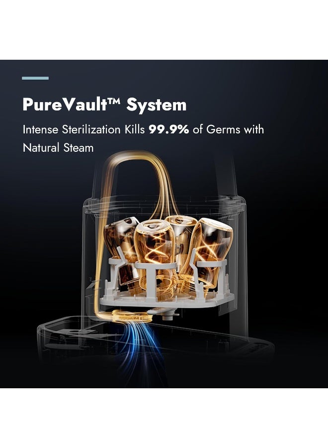 Papablic Bottle Washer Pro, Baby Bottle Washer & Sterilizer & Dryer, 4-in-1 Bottle Washer Sanitizer for Bottles, Pump Parts, & Baby Essentials - Quick & Clean with 60 Detergent Tablets - Image 5