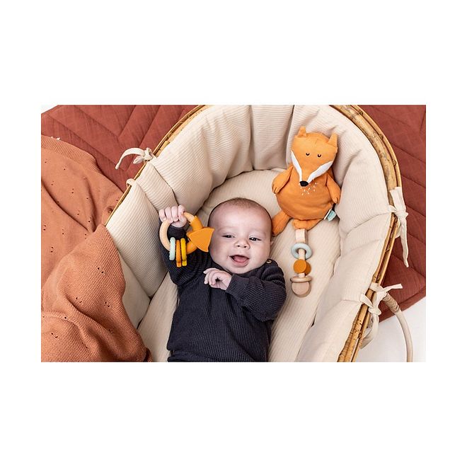 Trixie Wooden Silicone Rattle Mrs. Cat Themed, Sensory Stimulation, Teething-Friendly, Motor Skill Development, 0 Months+, 11 x 4.5 x 4.5 cm - Multicolor - Image 3