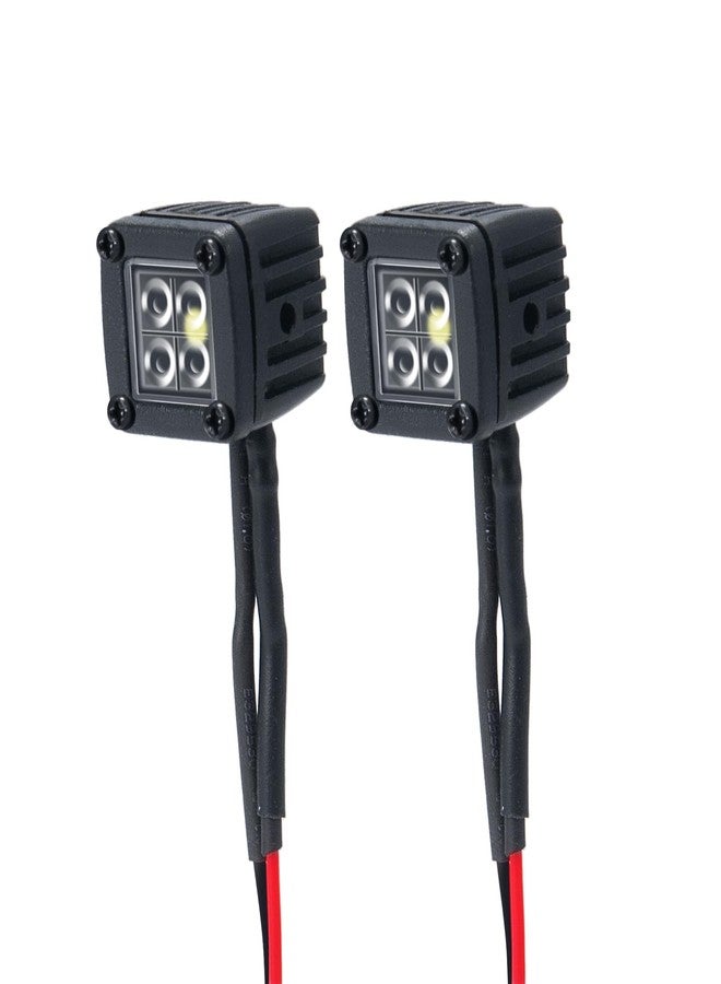 MORFUM 4PCS RC Spot Beam Square LED Cubes Offroad Driving Lights RC Light Bar LED Housing Lens Spotlight Compatible with 1/10 RC Car TRX4 TRX6 Axial SCX10 90046 RR10 D90 (D-4 Holes) - Image 4