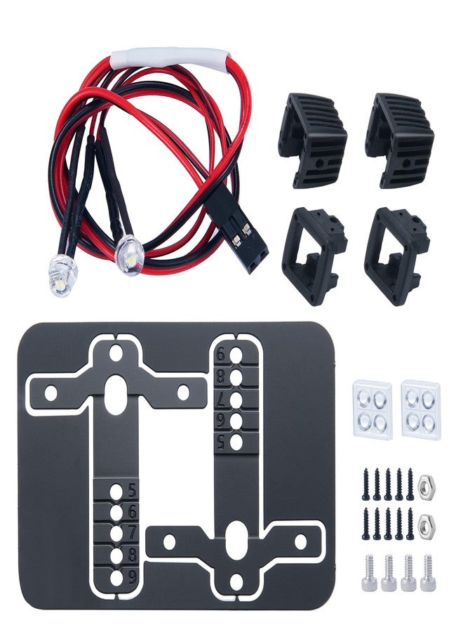 MORFUM 4PCS RC Spot Beam Square LED Cubes Offroad Driving Lights RC Light Bar LED Housing Lens Spotlight Compatible with 1/10 RC Car TRX4 TRX6 Axial SCX10 90046 RR10 D90 (D-4 Holes) - Image 2