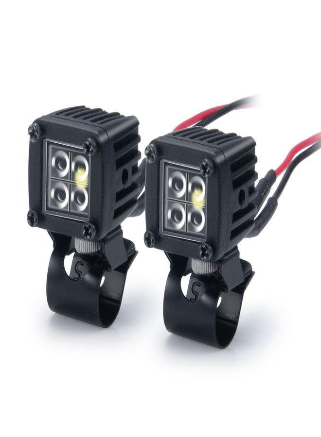 MORFUM 4PCS RC Spot Beam Square LED Cubes Offroad Driving Lights RC Light Bar LED Housing Lens Spotlight Compatible with 1/10 RC Car TRX4 TRX6 Axial SCX10 90046 RR10 D90 (D-4 Holes) - Image 3