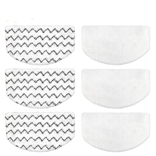 KVLZ Steam Mop Replacement Pads for Bissell Powerfresh Steam Mop Pads Compatible with 1940 1440 1544 Series 19402 19404 19408 19409 1940a 1940f 1940q 1940t 1940w Washable Reusable Steam Mop Pad (6-PACK) - Image 1