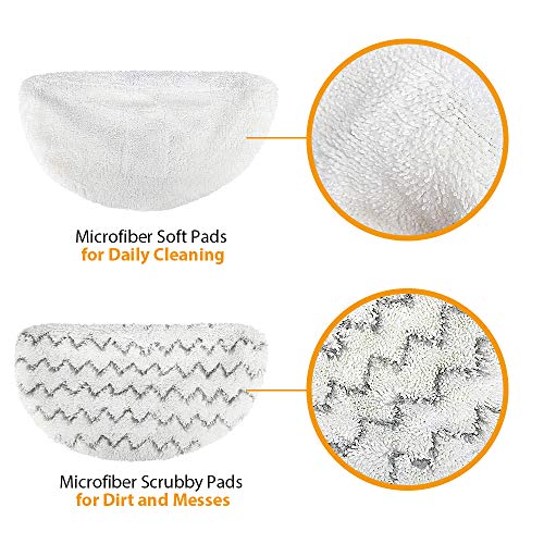 KVLZ Steam Mop Replacement Pads for Bissell Powerfresh Steam Mop Pads Compatible with 1940 1440 1544 Series 19402 19404 19408 19409 1940a 1940f 1940q 1940t 1940w Washable Reusable Steam Mop Pad (6-PACK) - Image 4