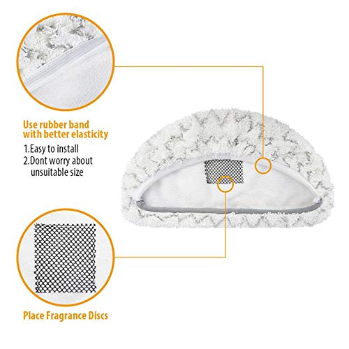 KVLZ Steam Mop Replacement Pads for Bissell Powerfresh Steam Mop Pads Compatible with 1940 1440 1544 Series 19402 19404 19408 19409 1940a 1940f 1940q 1940t 1940w Washable Reusable Steam Mop Pad (6-PACK) - Image 3