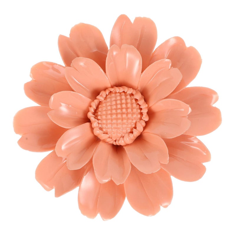 Delicate Ceramic Sunflower Wall Decor Medium Orange Floral Accent for Home - Image 2