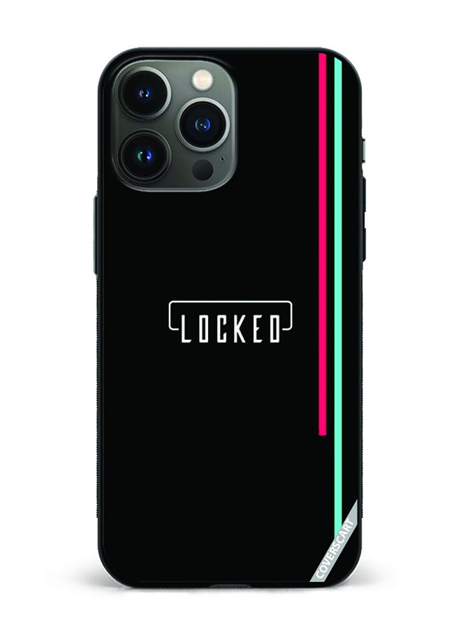 COVERSCART Protective Case Cover For Apple iPhone 13 Pro Max Locked Design Black