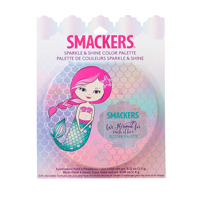 Lip Smacker Sparkle & Shine Eyeshadow Makeup Palette, Mermaid Palette Shimmer | Christmas Make Up Collection | Holiday Present | Gift for Girls - Image 3