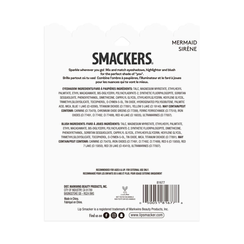 Lip Smacker Sparkle & Shine Eyeshadow Makeup Palette, Mermaid Palette Shimmer | Christmas Make Up Collection | Holiday Present | Gift for Girls - Image 5