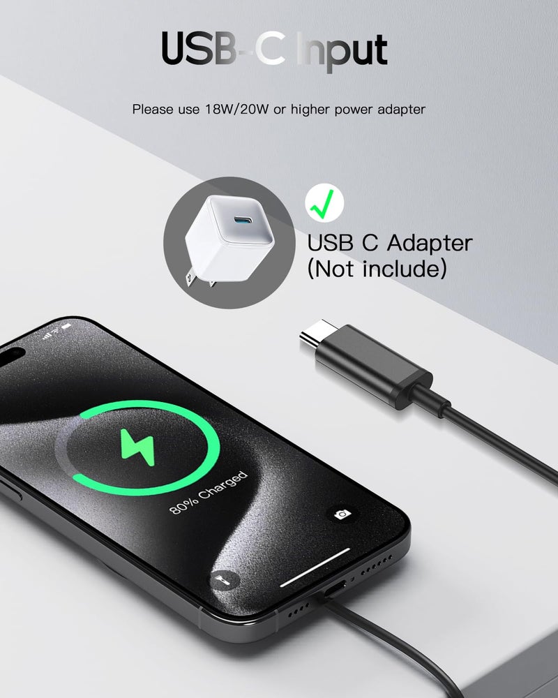 Ynhaw for Mag-Safe Charger, Magnetic Wireless Charger Made for iPhone 17/17 Pro/17 Pro Max/Air/16/15/14/13/12 Series, Mag Safe Charging Pad for AirPods Pro 3 2 (Black) - Image 5