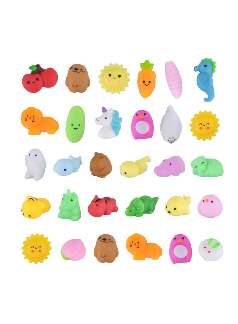 Power Joy Fidget Toys Thermoplastic Rubber Soft Animal 30-Pieces | Develops Sensory Skills | Entertaining Toy | Squishy Toy | Squeeze Toy | Stress Relief Toys for Kids - Image 1