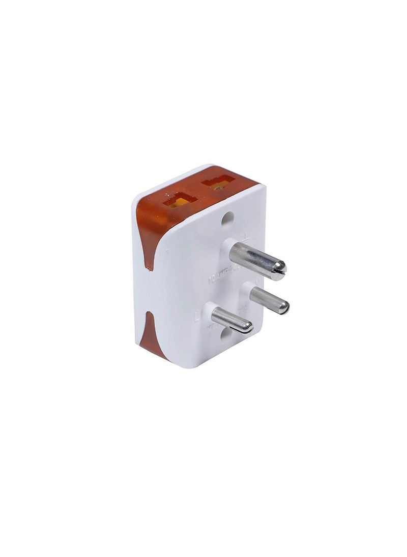 Mute Mute Universal Travel Electrical Multi Plug Adaptor Electrical Socket 6 Amp.(Pack of 2)  - Image 3