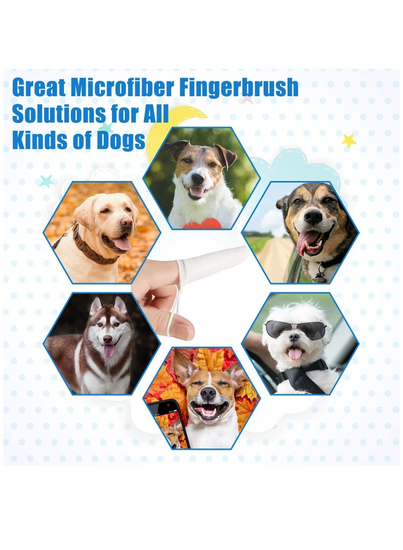 Zikra Dog Finger Toothbrush, 20 Pcs Microfiber Fingerbrush for Dogs Soft Finger Toothbrush Pet Dental Finger Brush for Dog Cat Teeth Cleaning Remove Plaque and Tartar - Image 4