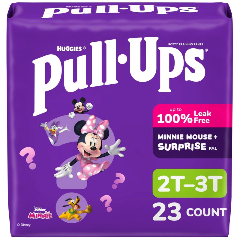 Pull-Ups Girls' Potty Training Pants, Size 2T-3T Training Underwear (16-34 lbs), 23 Count - Image 1