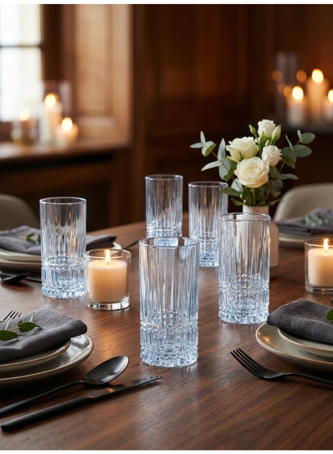 Luminarc Elysees 6 Piece Tumbler 210ml Drinking Set For Juice, Water, Soft Drinks, Hard Drink, Hot Beverages - Image 4