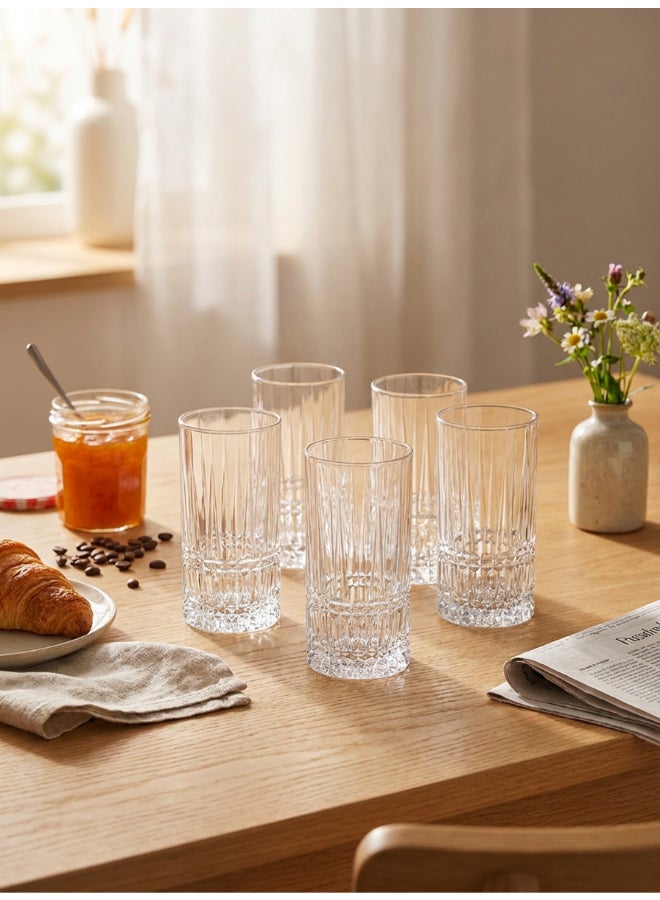 Luminarc Elysees 6 Piece Tumbler 210ml Drinking Set For Juice, Water, Soft Drinks, Hard Drink, Hot Beverages - Image 3